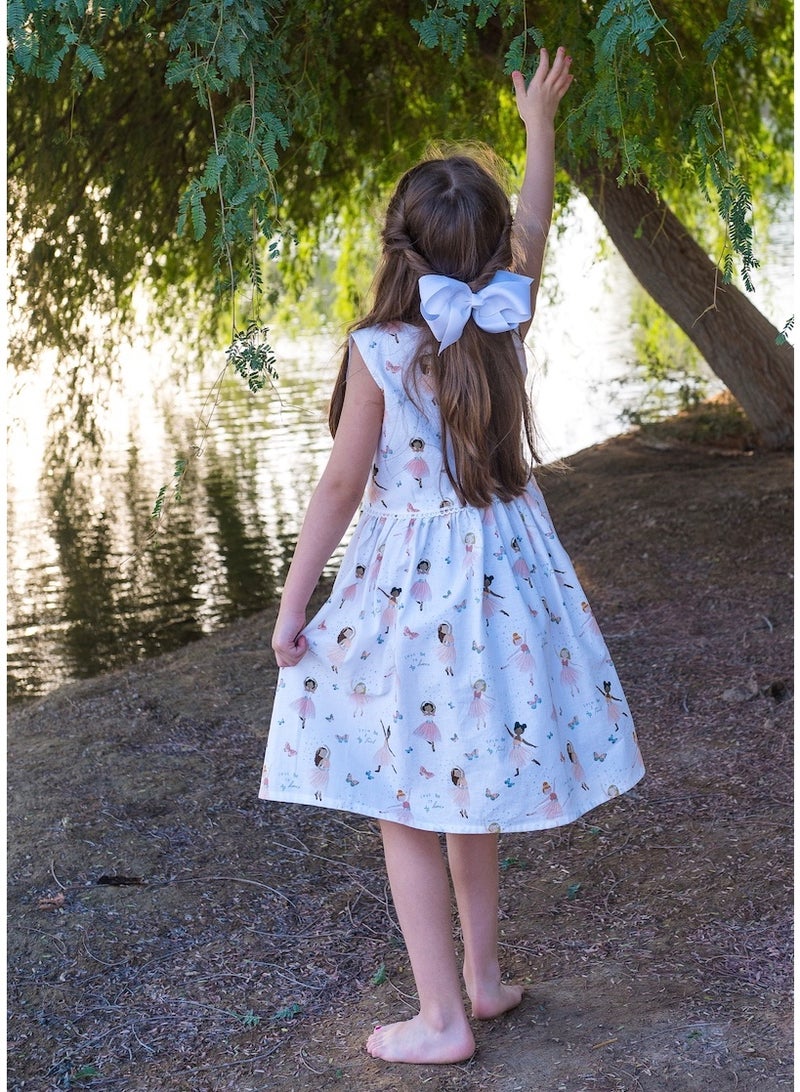 Petite Lamb Handmade cotton boutique Ballerina Dress - Image 2
